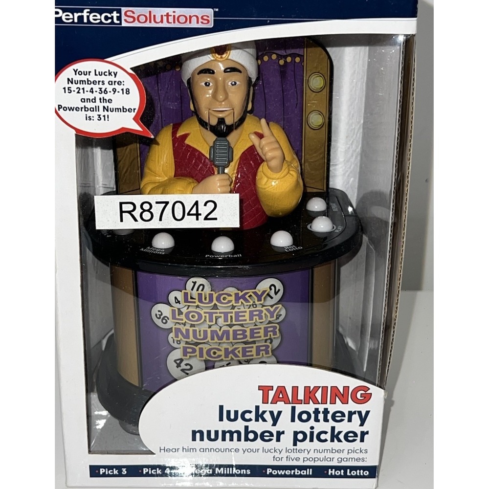 TALKING LUCKY LOTTERY NUMBER PICKER by PERFECT SOLUTIONS(5/b36)
